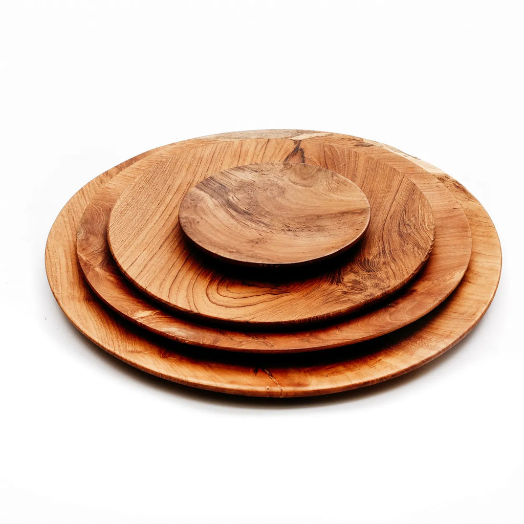 De Teak Root Rond Bord - L