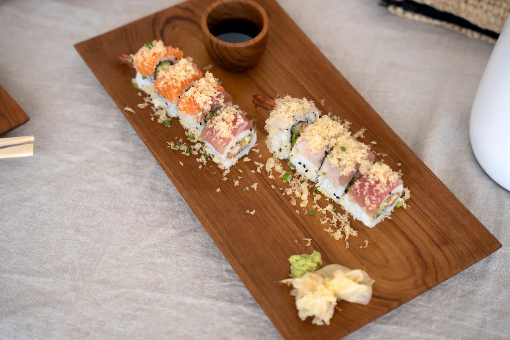 De Teak Root Sushi Bord - L