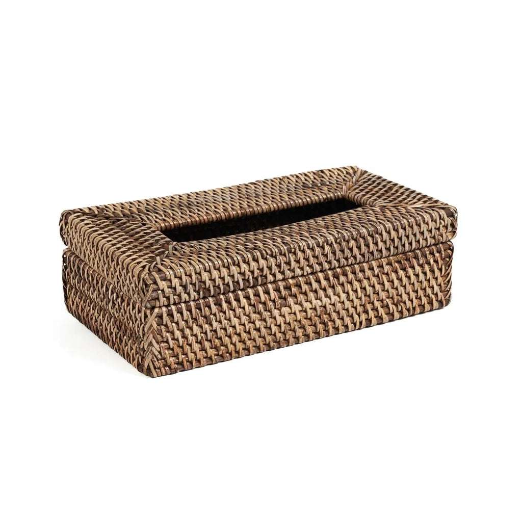 The Rattan Classic Tissue Box - Natural Brown